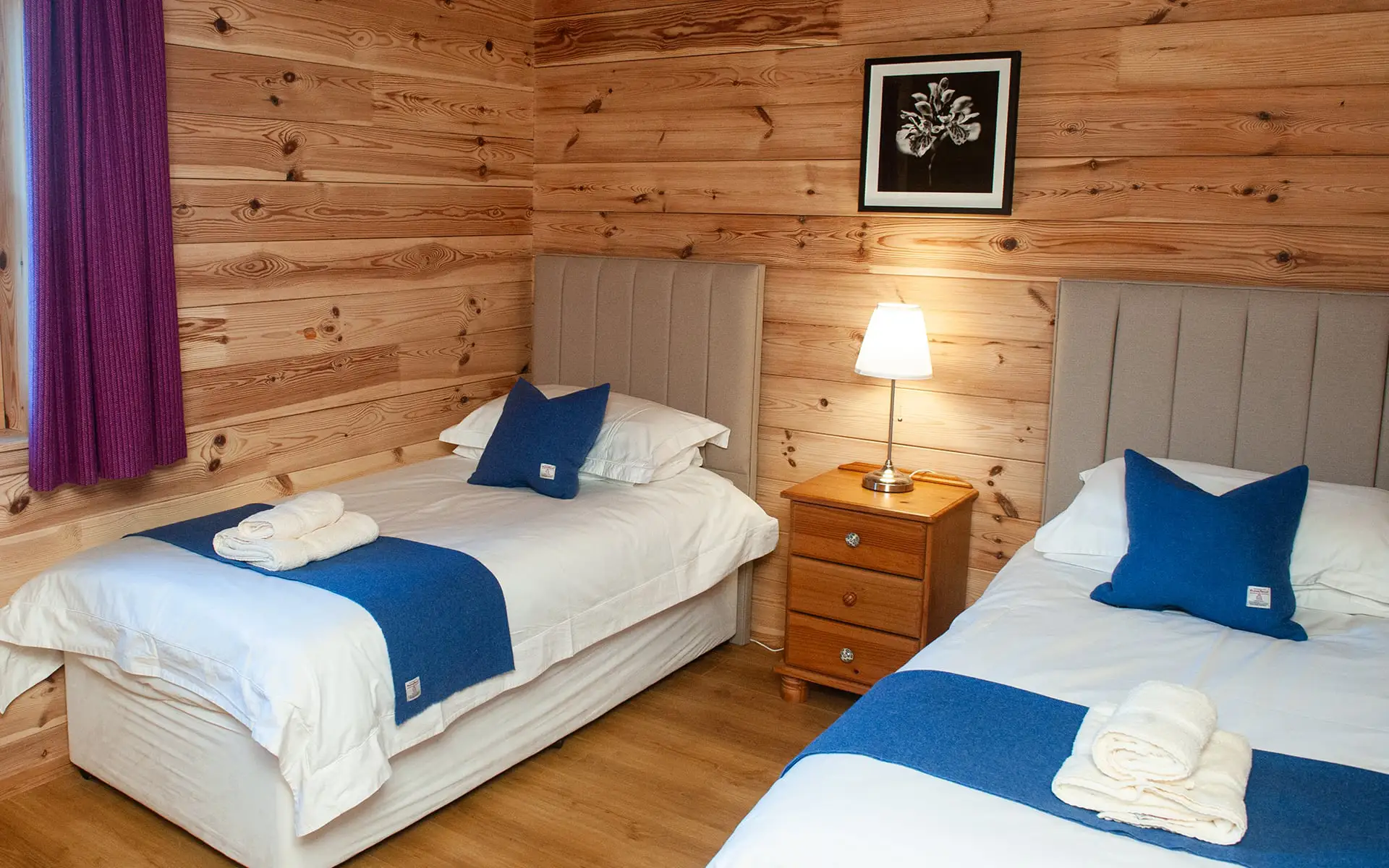 Arran Lodge Bedroom with 2 Single Beds